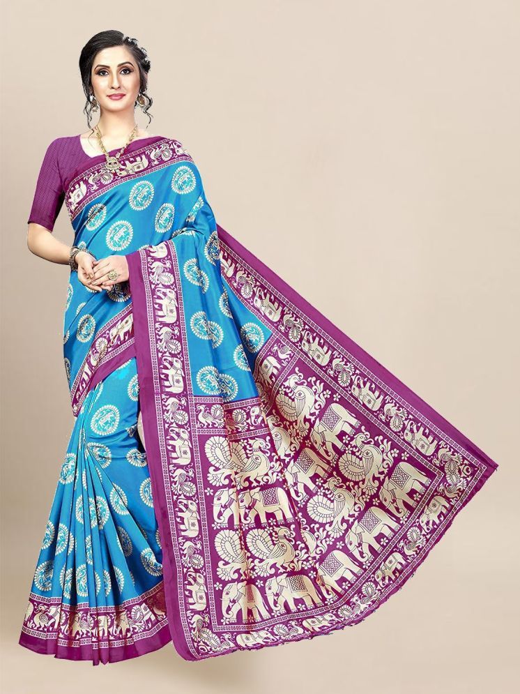     			THE PRIVATE LABLE Art Silk Woven Saree Without Blouse Piece - Multicolor ( Pack of 1 )