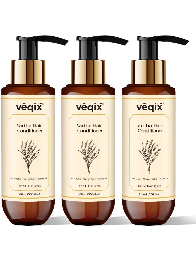     			Veqix Vartha Hydrating No-Frizz ayurvedic Hair Conditioner with Aloe vera 100ml (Pack of 3)