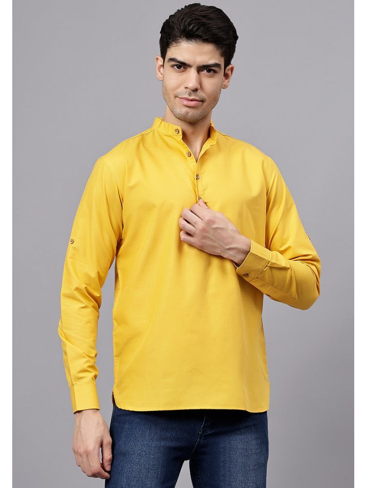     			Vida Loca Yellow Cotton Blend Men's Regular Kurta ( Pack of 1 )