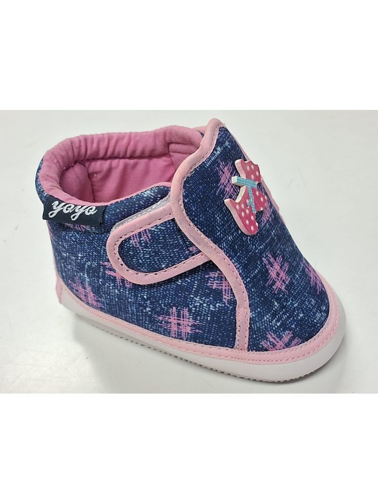     			YOYO - Pink Booties For Baby Boy & Baby Girl 6-9 Months ( Pack of 1 )