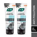 Joy Activated Charcoal Face Wash for Oil Control & Dirt Removal 200ml, (Pack of 2 X 100ml)