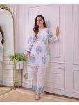 S & D Attire Cotton Self Design Shirt Style Women's Kurti - White ( Pack of 1 )