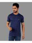 SKYKNIT Pack of 1 Cotton Blend Regular Fit Men's T-Shirt ( Navy Blue )