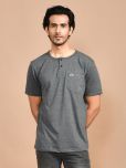 SKYKNIT Pack of 1 Cotton Blend Regular Fit Men's T-Shirt ( Grey )