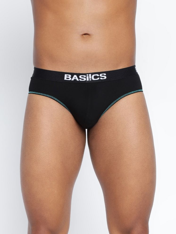     			BASIICS By La Intimo Cotton Blend Men's Briefs ( Black )