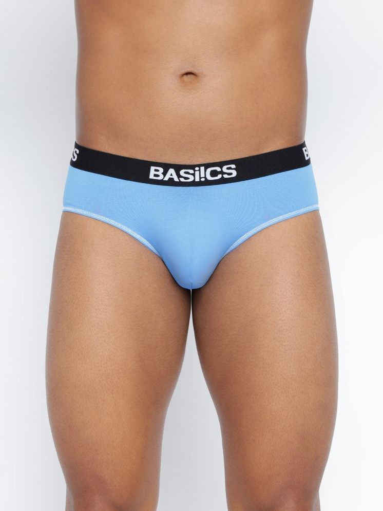     			BASIICS By La Intimo Pack of 1 Cotton Blend Briefs For Men's ( Blue )