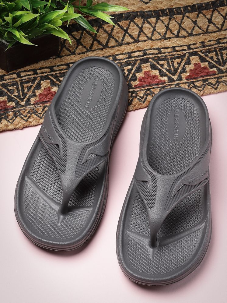     			Bersache Grey Men's Thong Flip Flop