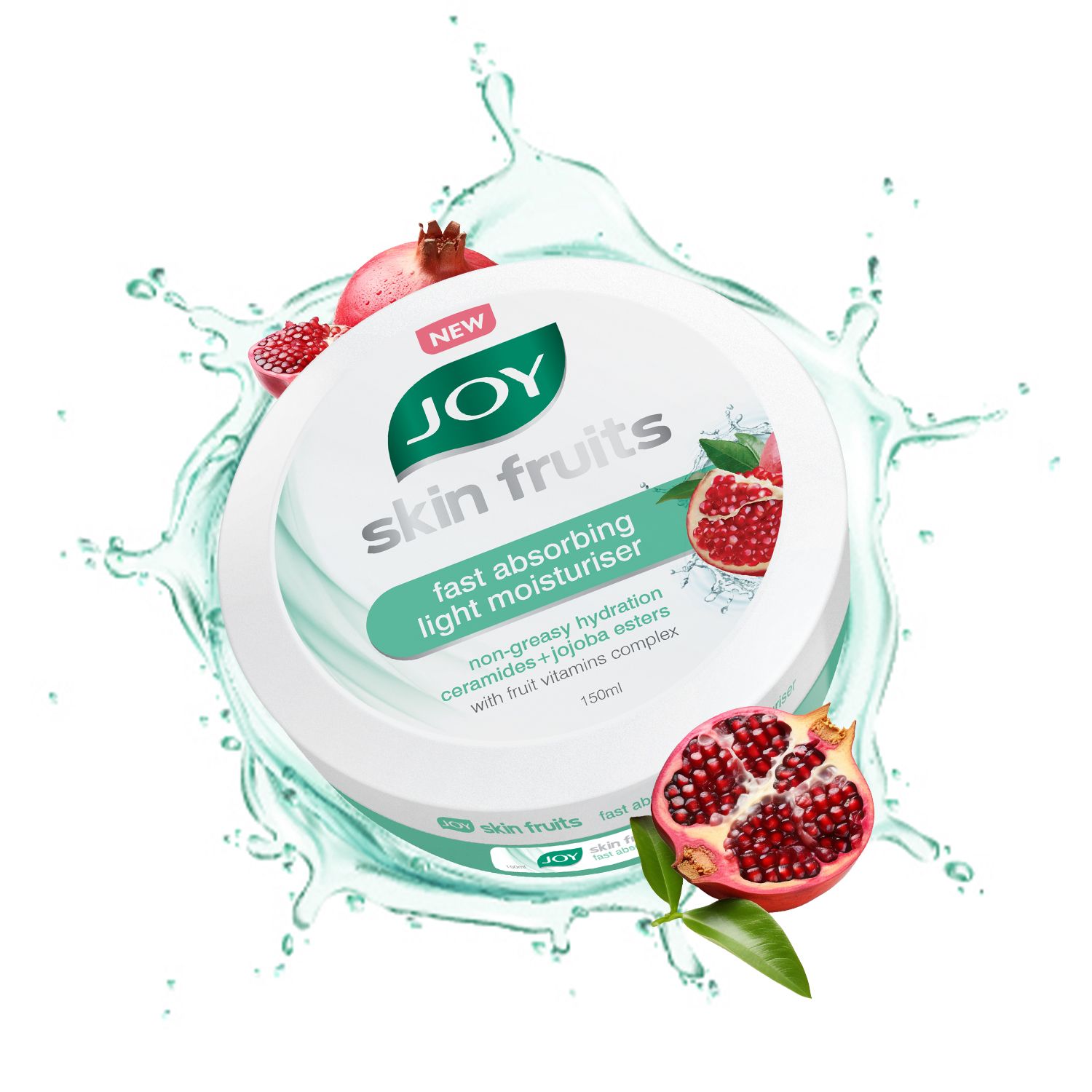     			Joy Skin Fruits Fast Absorbing Light Moisturizer Face Cream, 150ml (Pack of 1)