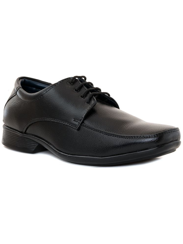     			KHADIM Black Men's Derby Formal Shoes