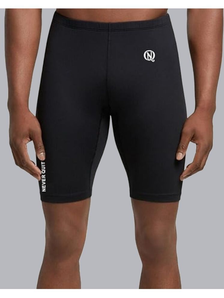     			NEVER QUIT Black Polyester Men's Yoga Shorts ( Pack of 1 )