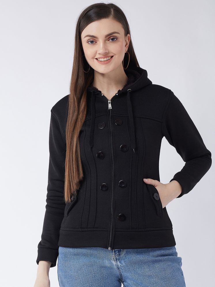     			Pivl - Fleece Black Hooded Jackets