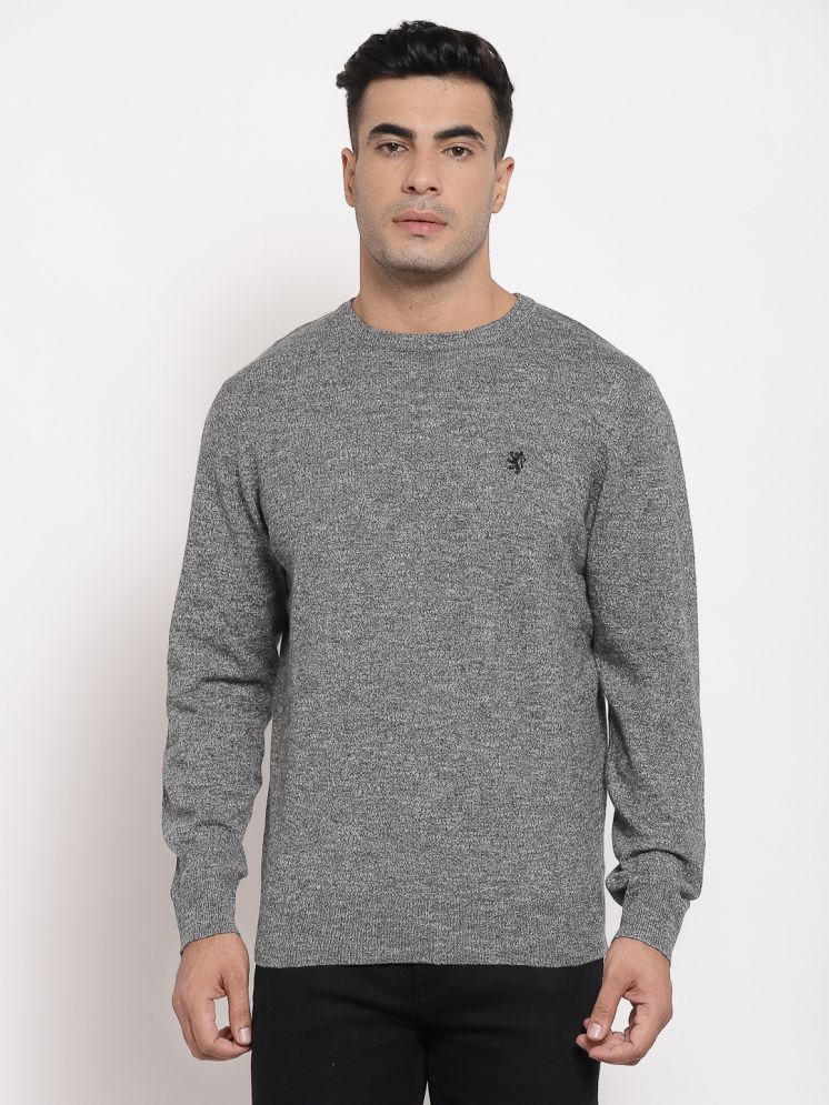     			Red Tape Cotton Blend Round Neck Men's Full Sleeves Pullover Sweater - Dark Grey ( Pack of 1 )