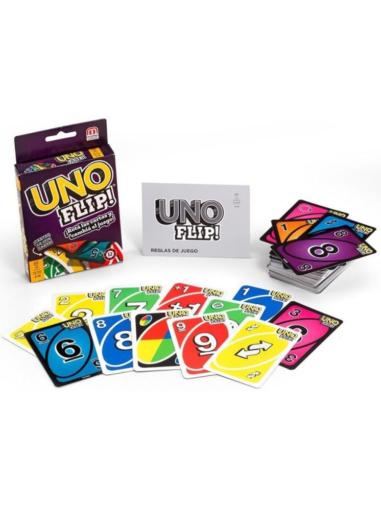     			UNO Flip Card Game with Printed Cards on Both Sides,UNO Card Game and Board Game,New Twist and Special Flip Card for 2-10 Players