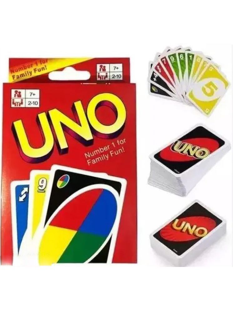     			Uno Family Playing Paper Card Game with 112 Cards,Makes a Great Gift for 7 Year Olds and Up(Multicolor)