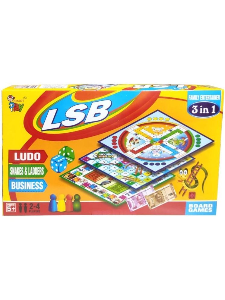     			3 in 1 LSB Board Game(Ludo,Snakes & Ladders and Business)Party & Fun Board Game Party & Fun Board Game