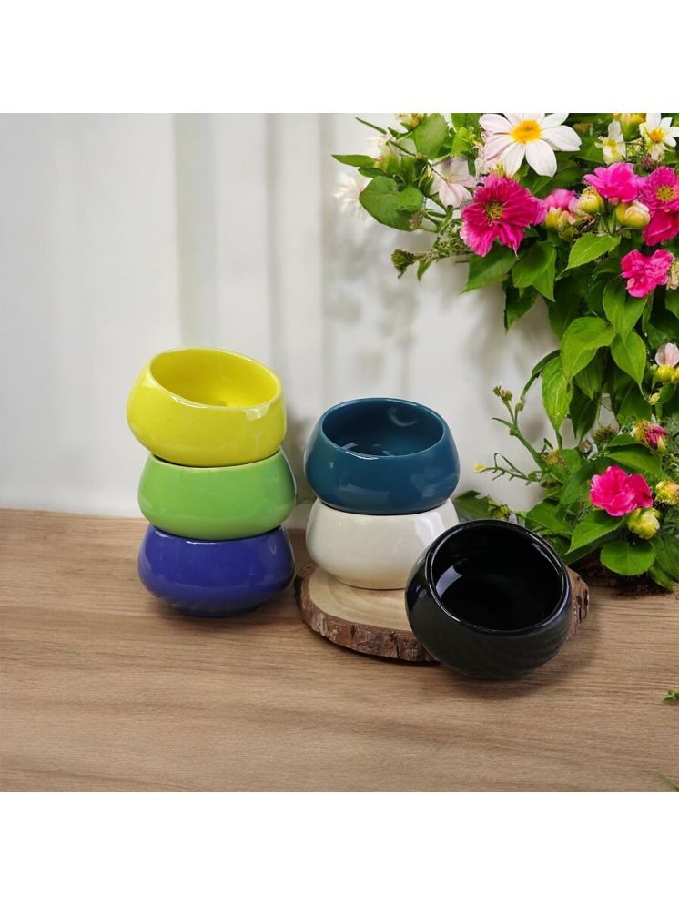     			ASIDEA Sauce bowl Ceramic Plain Chip&Dip Bowl 20 cm ( Set of 6 ) Multi Color