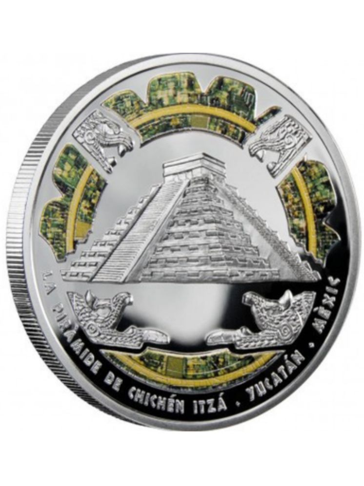     			Andorra ⭐10 Dollar 2009⭐ Chichen Itza in Mexico rare UNC Beautiful Coloured Coin with Capsule��