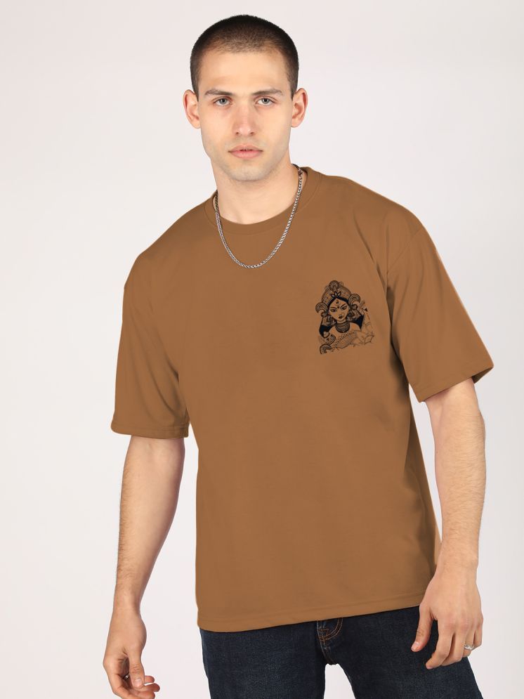     			Chkokko Pack of 1 Cotton Blend Regular Fit Men's T-Shirt ( Brown )