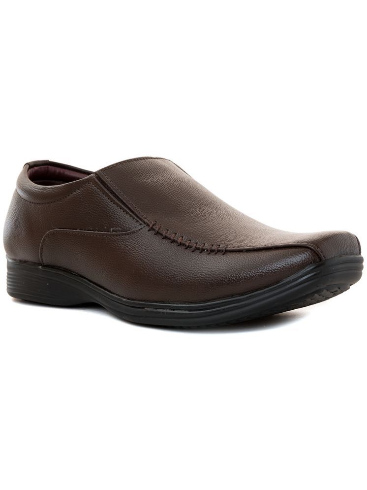     			KHADIM Brown Men's Slip On Formal Shoes