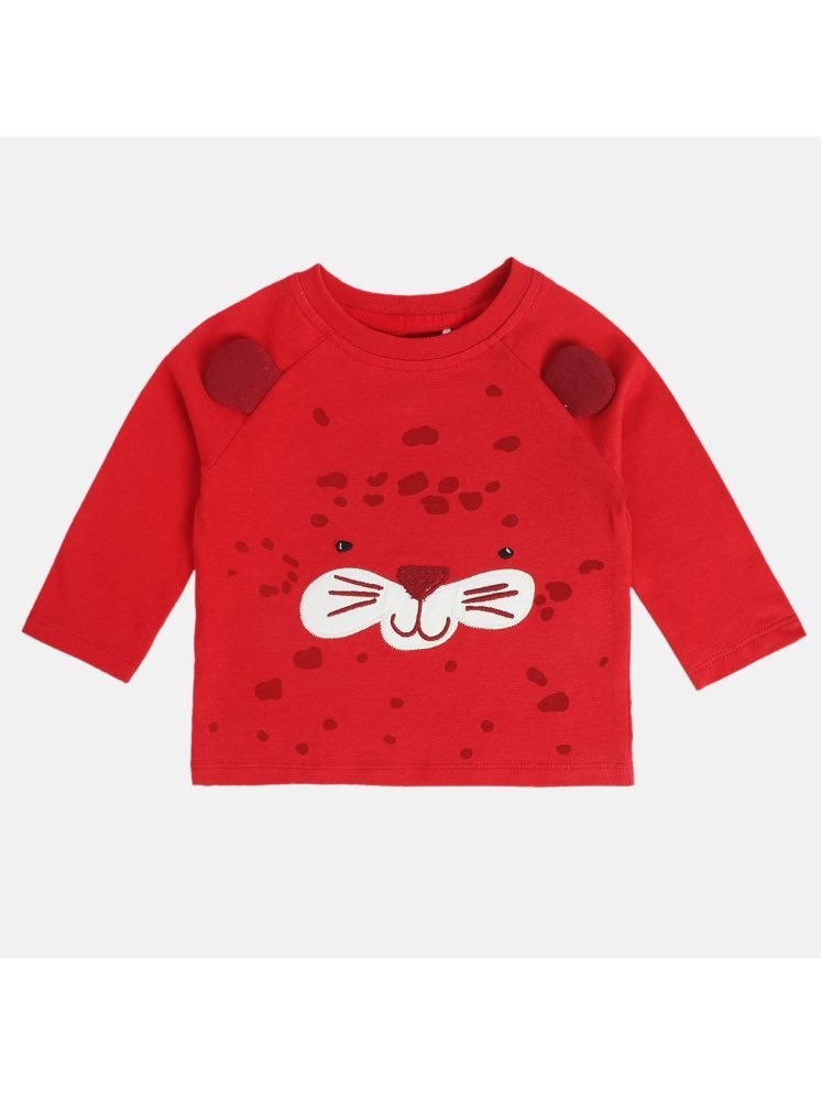     			MINI KLUB Pack of 1 Baby Boys Cotton T-Shirt ( Red )