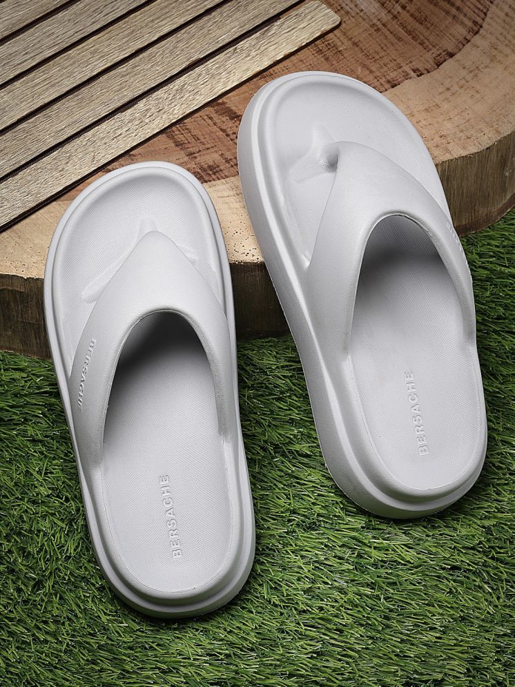     			Bersache White Floater Sandals