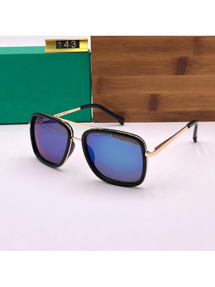     			CHORIOTIS Gold Square Sunglasses ( Pack of 1 )