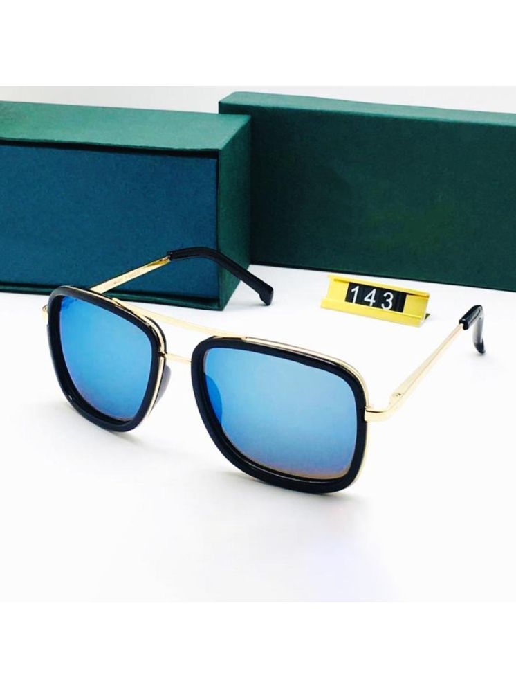     			CHORIOTIS Gold Square Sunglasses ( Pack of 1 )