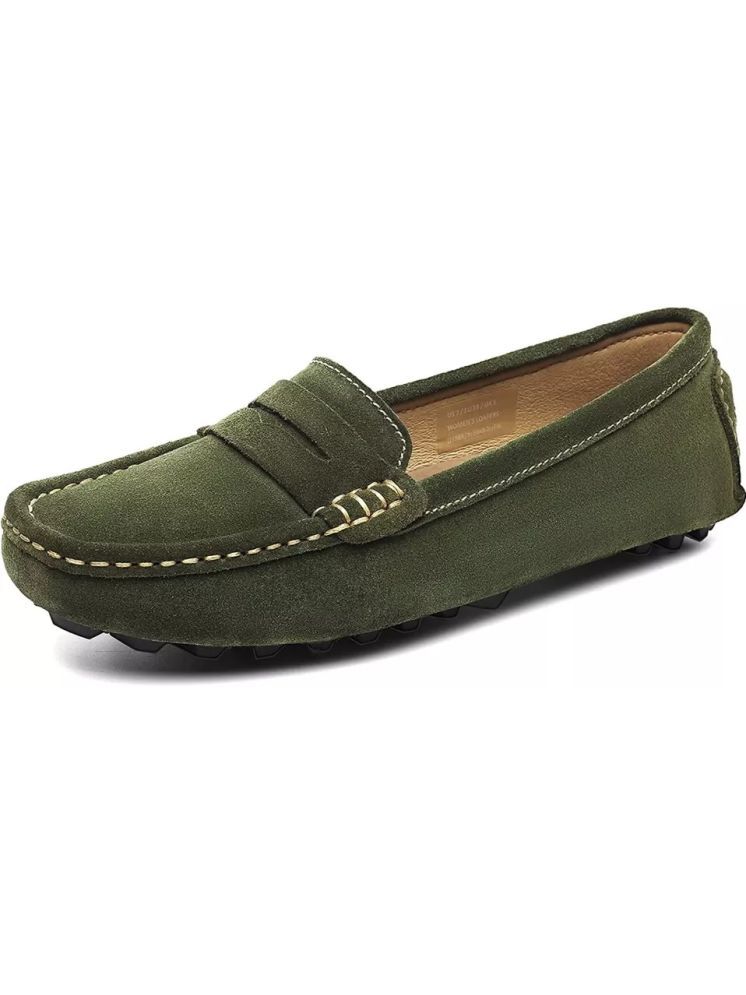     			FOGGY Green Women's Loafers