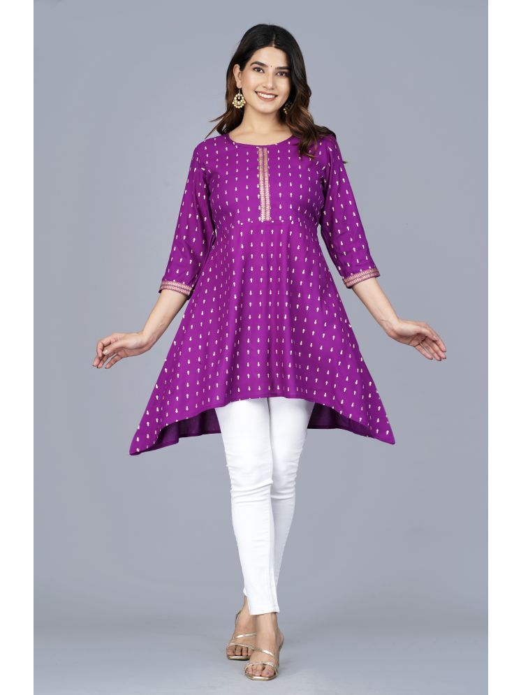     			NUPITAL Purple Rayon Women's Tunic ( Pack of 1 )