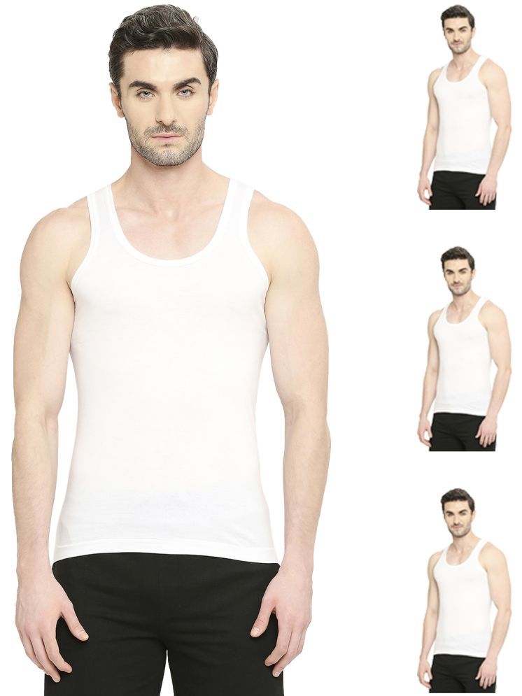     			VIP Pack of 4 Cotton Men's Vest ( White ) Bonus Premium