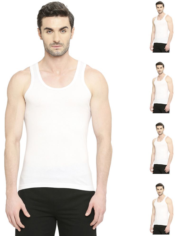     			VIP Pack of 5 Cotton Men's Vest ( White ) Bonus Classic