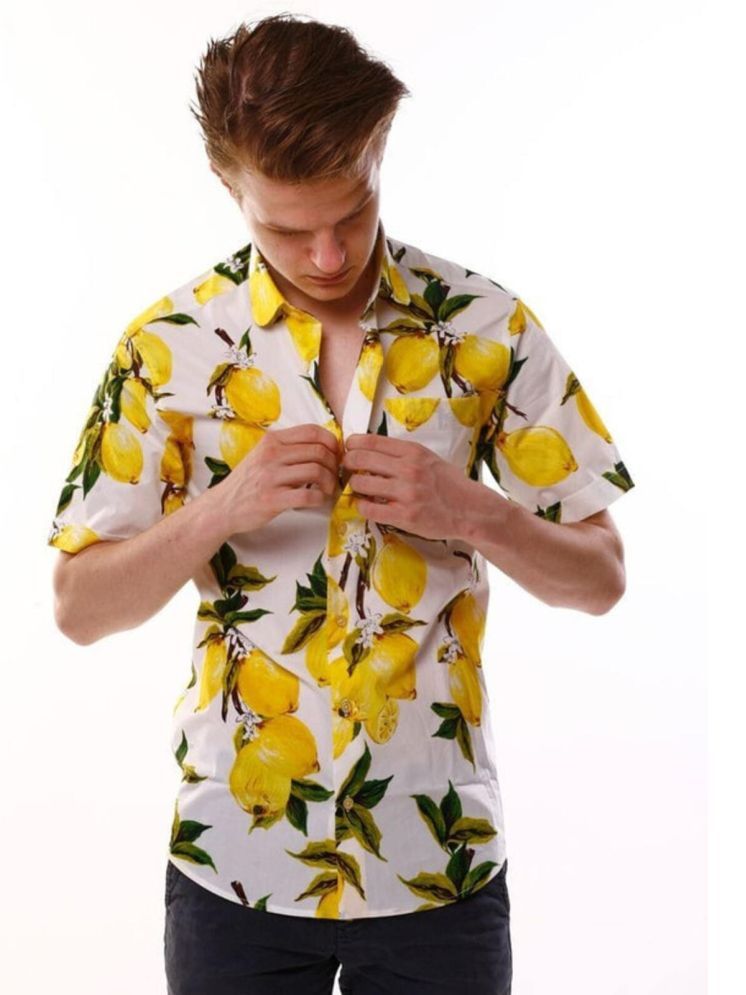     			yellow tree Polyester Regular Fit Printed Half Sleeves Men's Casual Shirt - Yellow ( Pack of 1 )