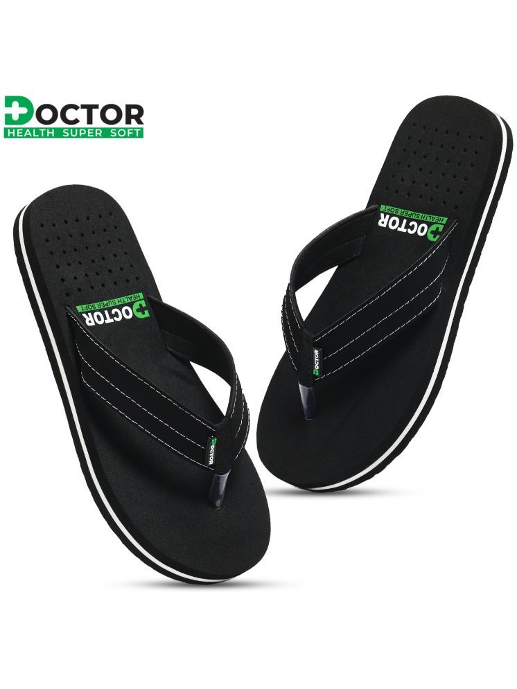     			Doctor Health Super Soft Black Men's Daily Slipper