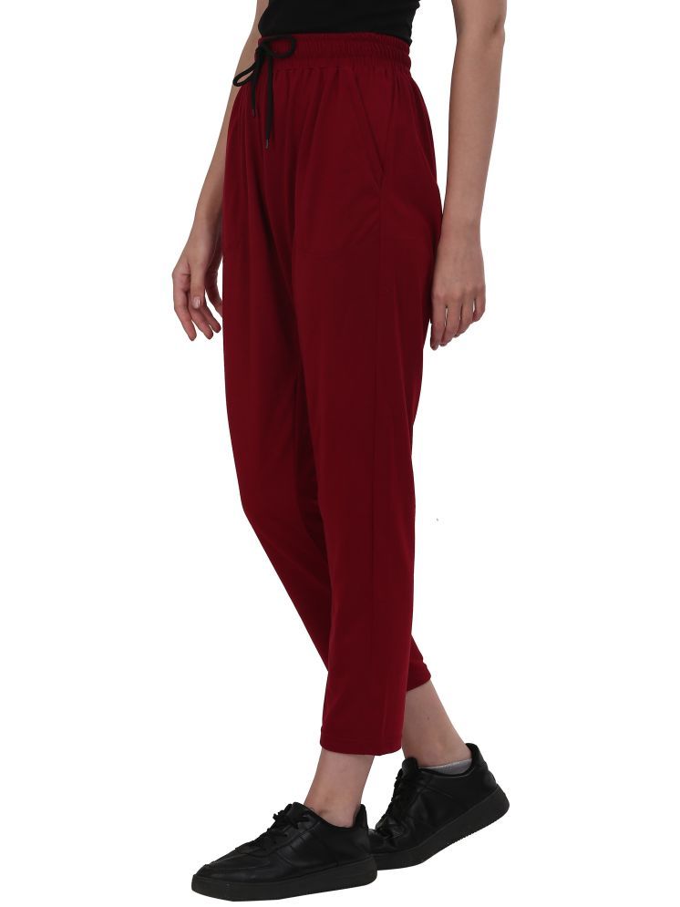     			Fashionable Maroon Cotton Women's Outdoor & Adventure Joggers ( Pack of 1 )