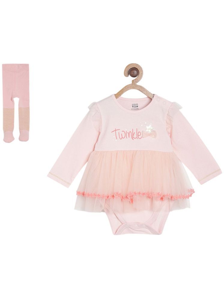     			MINI KLUB Pack of 1 Baby Girls Cotton Top & Trouser ( Pink )