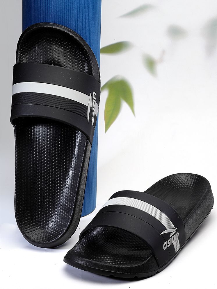     			ASIAN Black Men's Slide Flip Flop