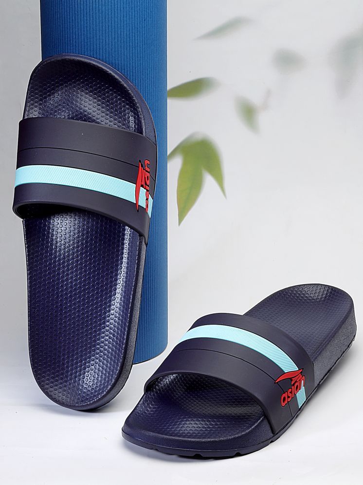     			ASIAN Navy Men's Slide Flip Flop