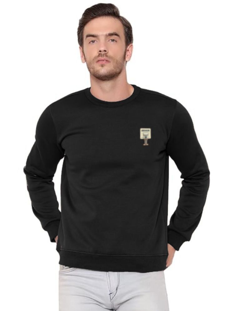     			CAT BUNNY Woollen Round Neck Men's Sweatshirt - Black ( Pack of 1 )