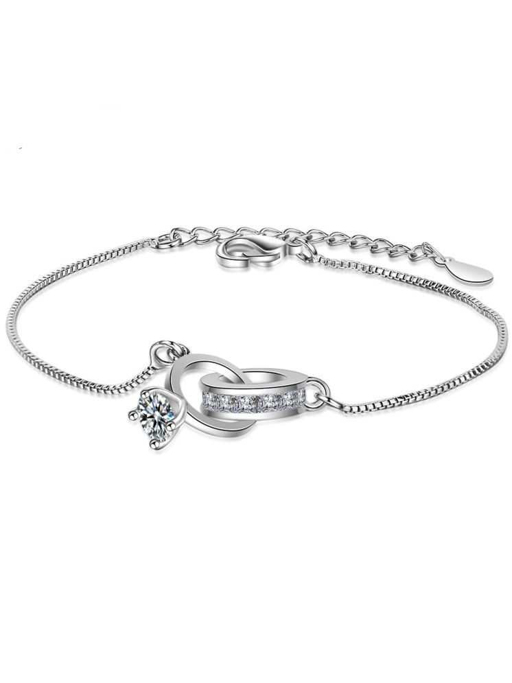     			FASHION FRILL Silver Bracelet ( Pack of 1 )