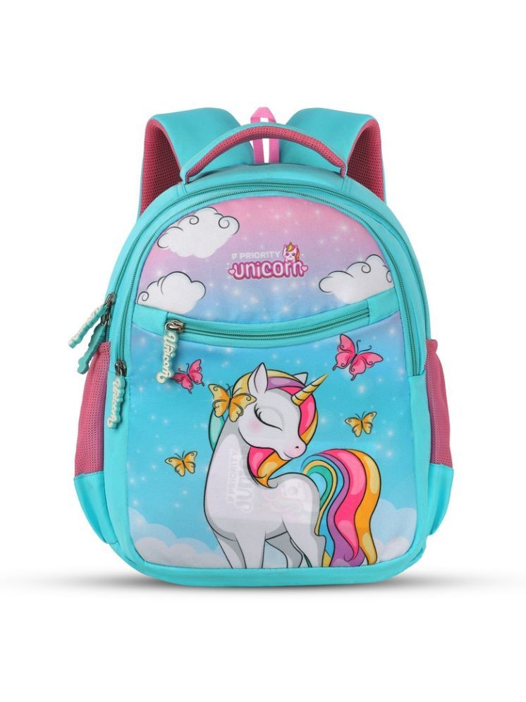     			Priority Blue PU Backpack For Kids