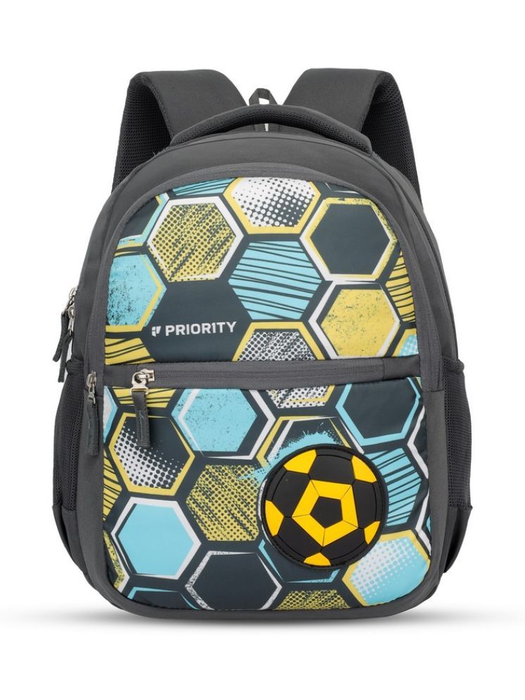     			Priority Grey PU Backpack For Kids