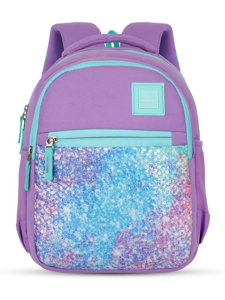     			Priority Lavender PU Backpack For Kids