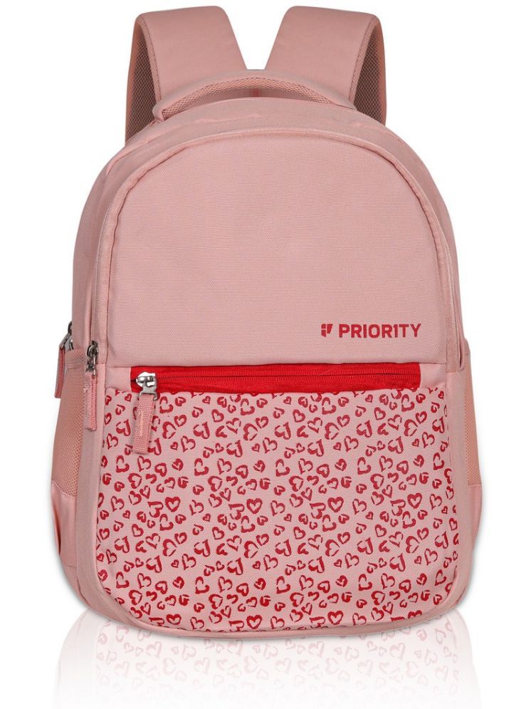     			Priority Pink PU Backpack For Kids