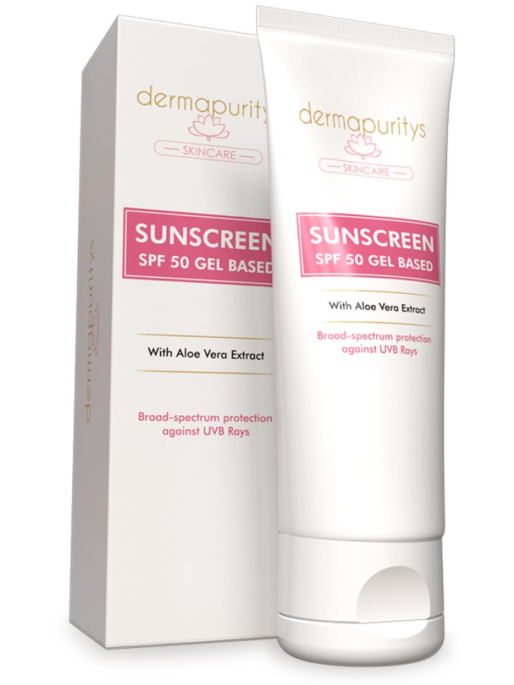     			Derma Puritys SPF 50 Sunscreen Gel For All Skin Type ( Pack of 1 )