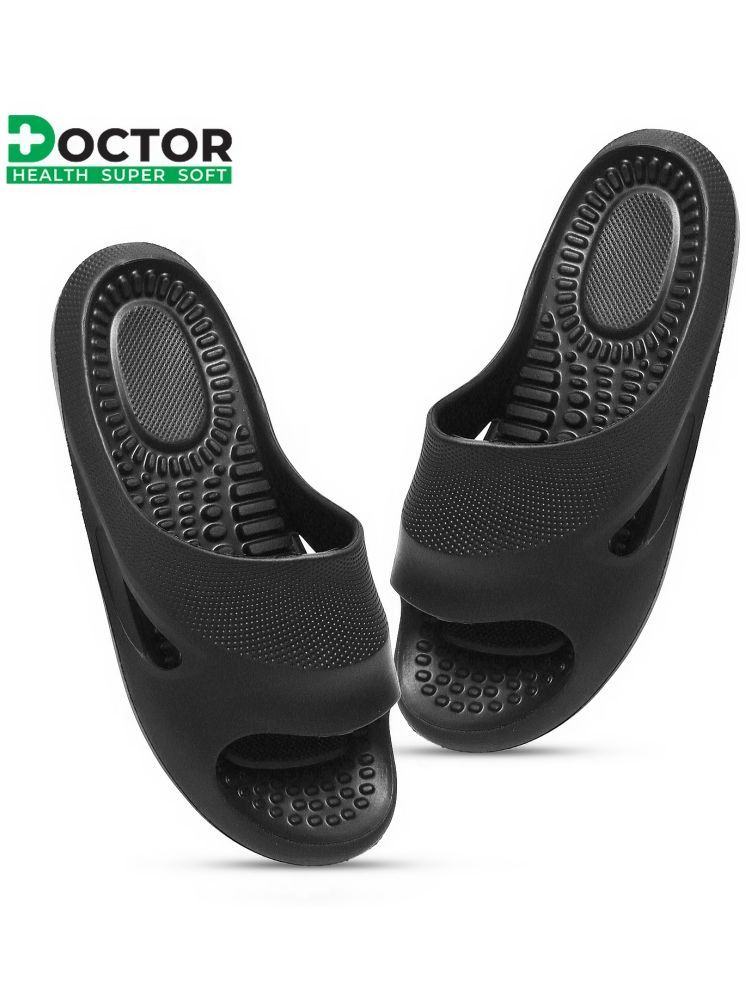     			Doctor Health Super Soft Black Men's Slide Flip Flop