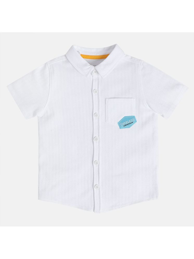     			MINI KLUB Pack of 1 Boys 100% Cotton Shirt ( White )