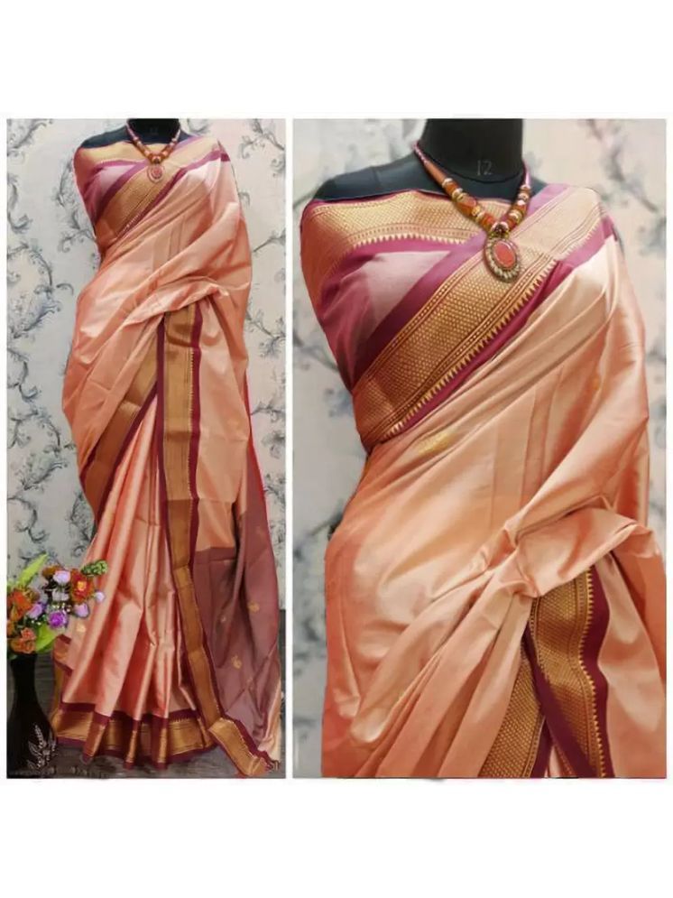     			VEERAIVA Cotton Silk Woven Saree With Blouse Piece - Multicolor8 ( Pack of 1 )