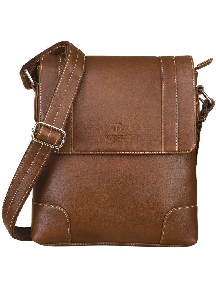     			Walrus Brown Solid Messenger Bag