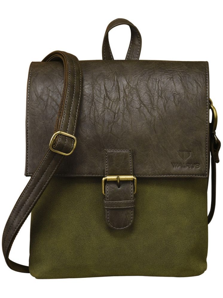     			Walrus Green Solid Messenger Bag