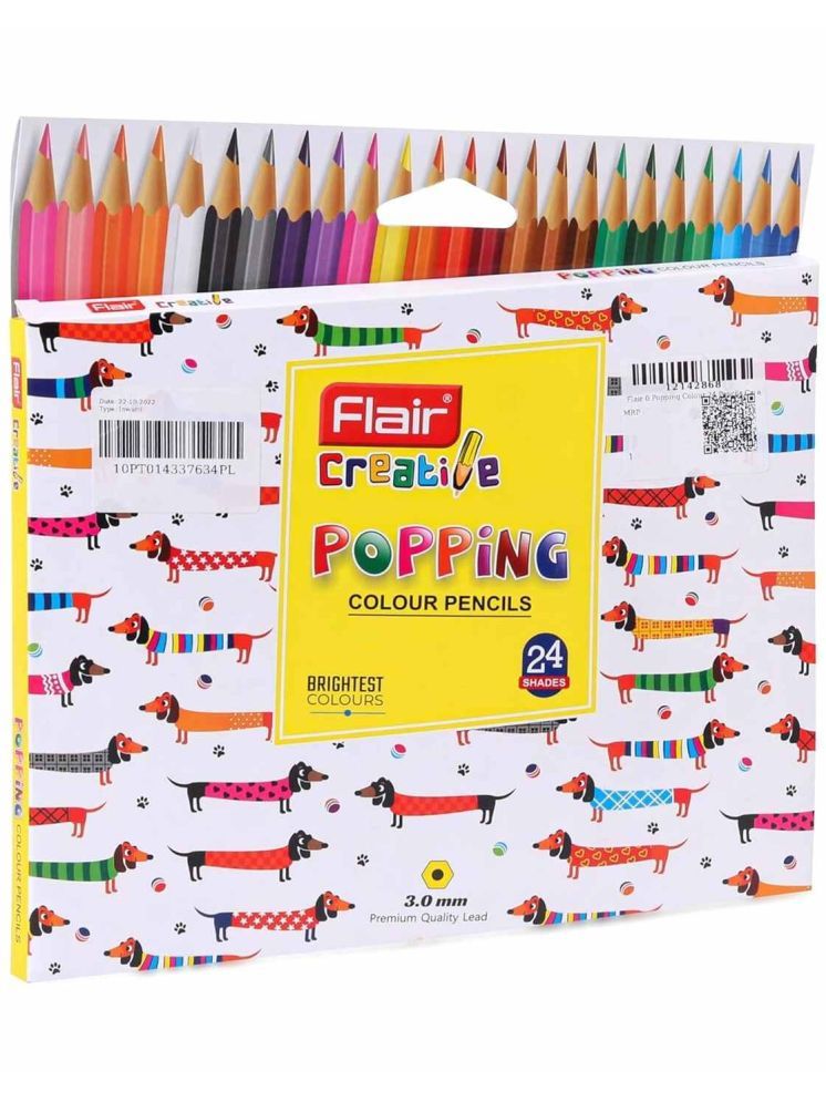     			FLAIR Popping Colour Pencils 24 Shades Box Pack 2